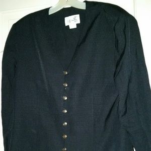 D. J. Summer Black Beaded Jacket Sz 16